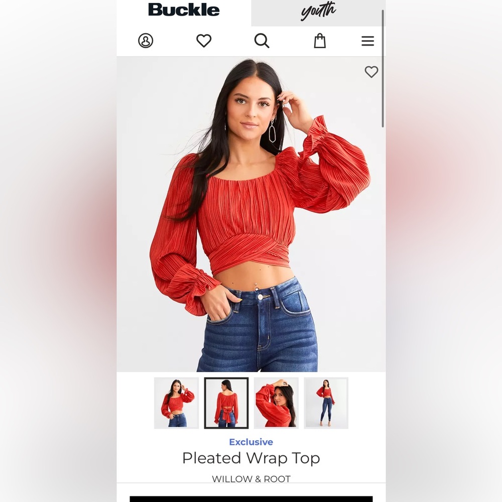 Buckle women’s long sleeve top XL